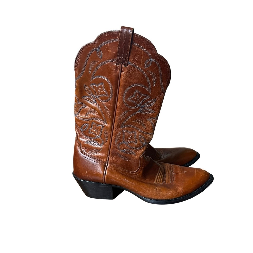 Ariat Heritage Womens Brown Leather Cowboy Western Boots Sz 11 B Style 15740